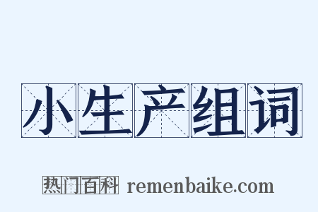 小生产组词是什么意思的图片